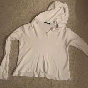 White Brandy Melville light weight Waffle hoodie